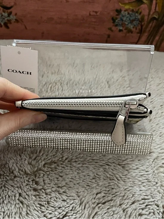 Coach Butterfly Print Card Case with Key Ring - Picture 10 of 10